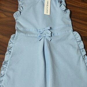 Janie and Jack Light Blue Ruffle Dress